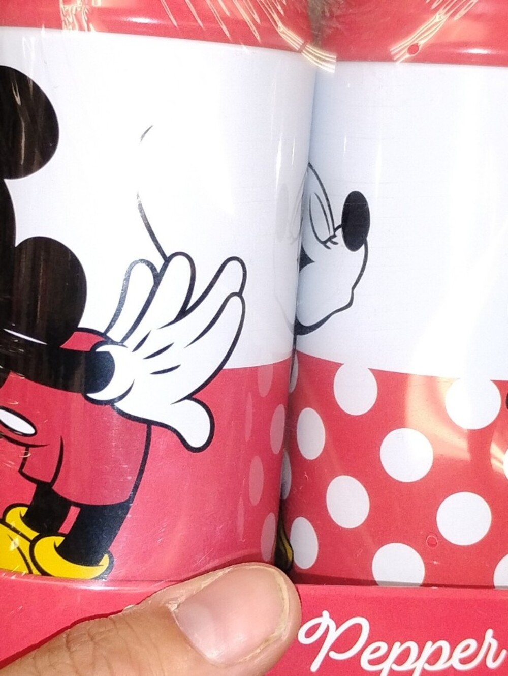 Disney Minnie Mouse Pink and White Polka Dot Salt & Pepper Shakers